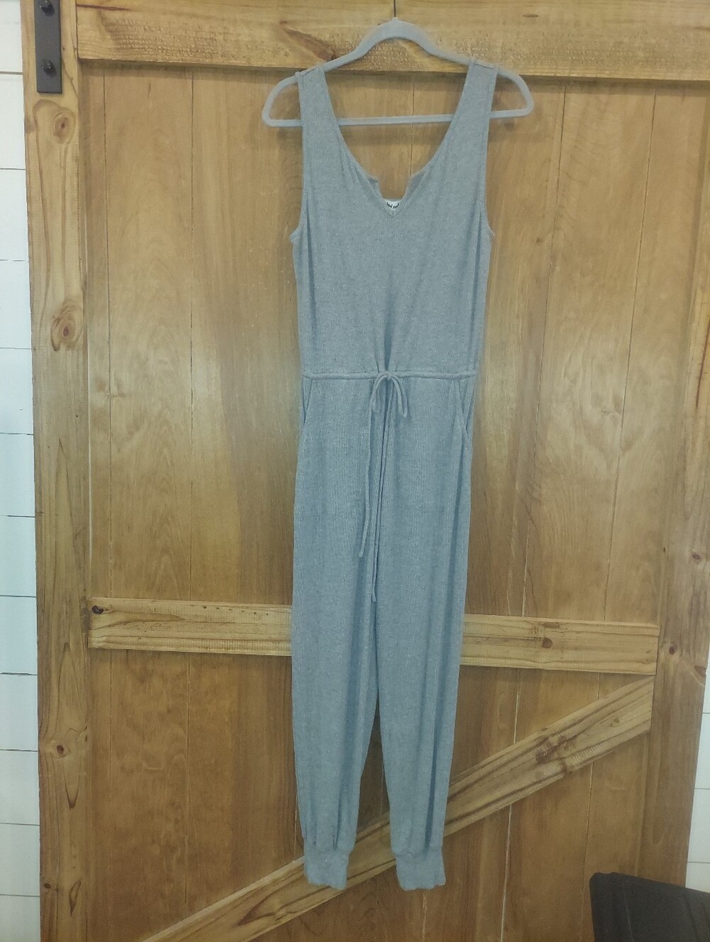 Three Bird Nest Harem Jumpsuit Women’s Gray Boho Oversized Romper Size Small